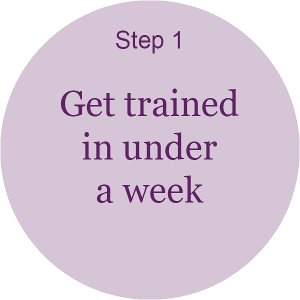 Get trained in under a week icon at True Savings